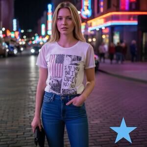 HARD ROCK CAFE Womens T-Shirt White I Love You Rock N Roll M NEW NWT DENVER